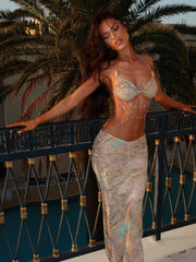 CATERINA MAXI DRESS IRIDESCENT PEARL