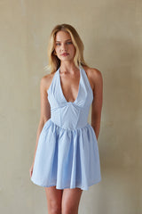 Yvonne Corset Gingham Mini Dress
