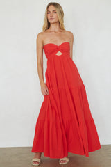 Cricket Twist Linen Maxi Dress