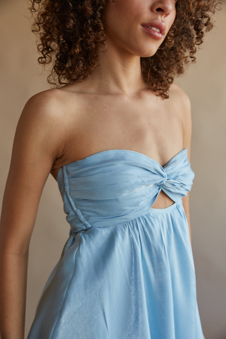 Gabby Twist Babydoll Dress